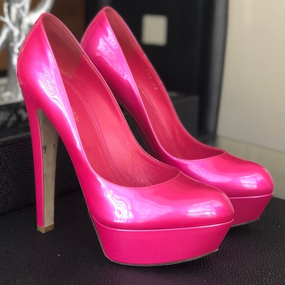 Metallic Pink Sergio Rossi Patent Leather Pumps - Picture 3 of 8